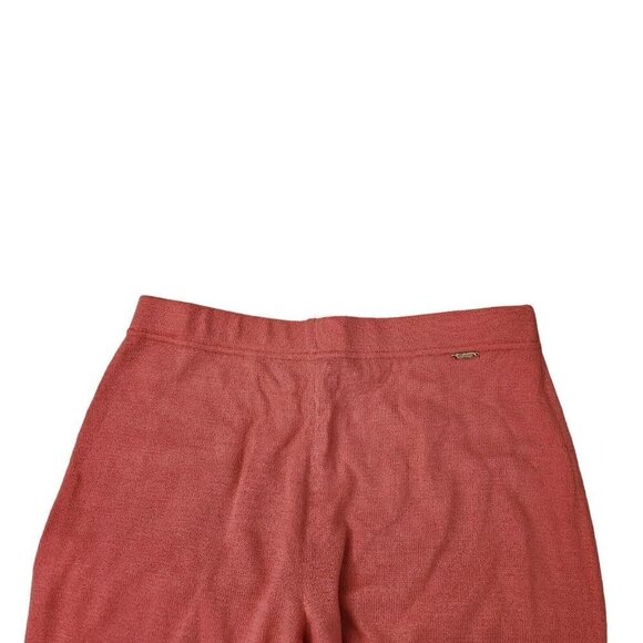 St. John Sport Pants Medium Santana Knit Embroidered Wide-Leg‎ Wool Marie Gray - Picture 4 of 12